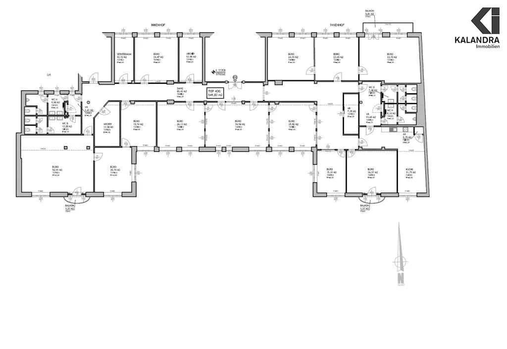 12-Zimmer-Gewerbeimmobilie mieten in Wien – 552 m², € 9.723 – Bild 20 von 21