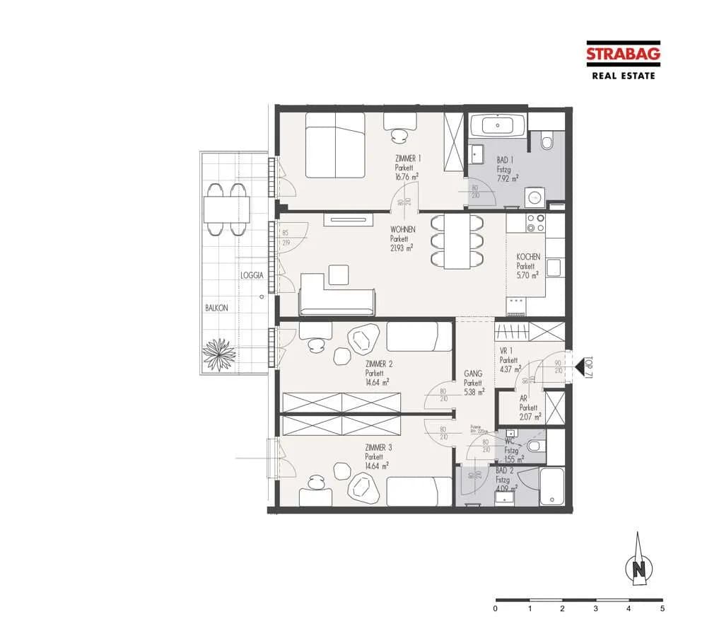 4-Zimmer-Wohnung kaufen in Wien – 99,04 m², € 629.000 – Bild 2 von 2