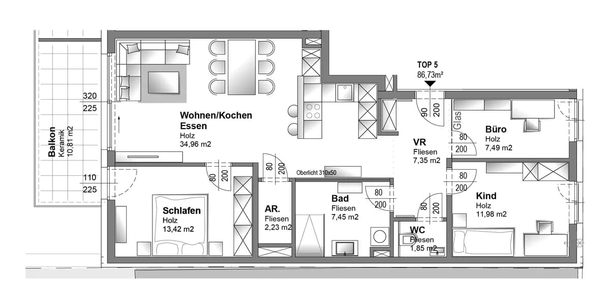 3-Zimmer-Wohnung kaufen in Linz – 86,73 m², € 689.000 – Bild 2 von 19