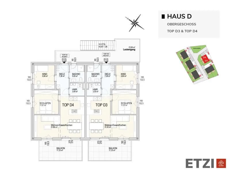 3-Zimmer-Wohnung kaufen in Kirchdorf an der Krems – 68,81 m², € 285.700 – Bild 8 von 14