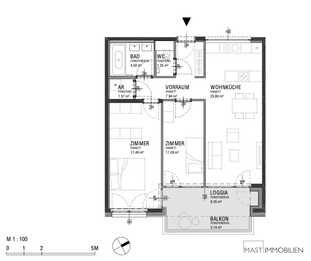 3-Zimmer-Wohnung kaufen in Wien – 78,13 m², € 449.000 – Bild 10 von 10