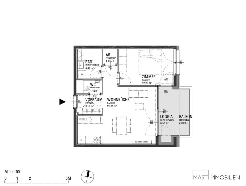 2-Zimmer-Wohnung kaufen in Wien – 55,04 m², € 356.000 – Bild 12 von 12