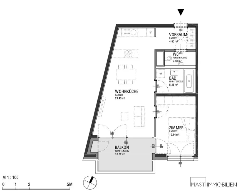 2-Zimmer-Wohnung kaufen in Wien – 54,63 m², € 382.000 – Bild 13 von 13