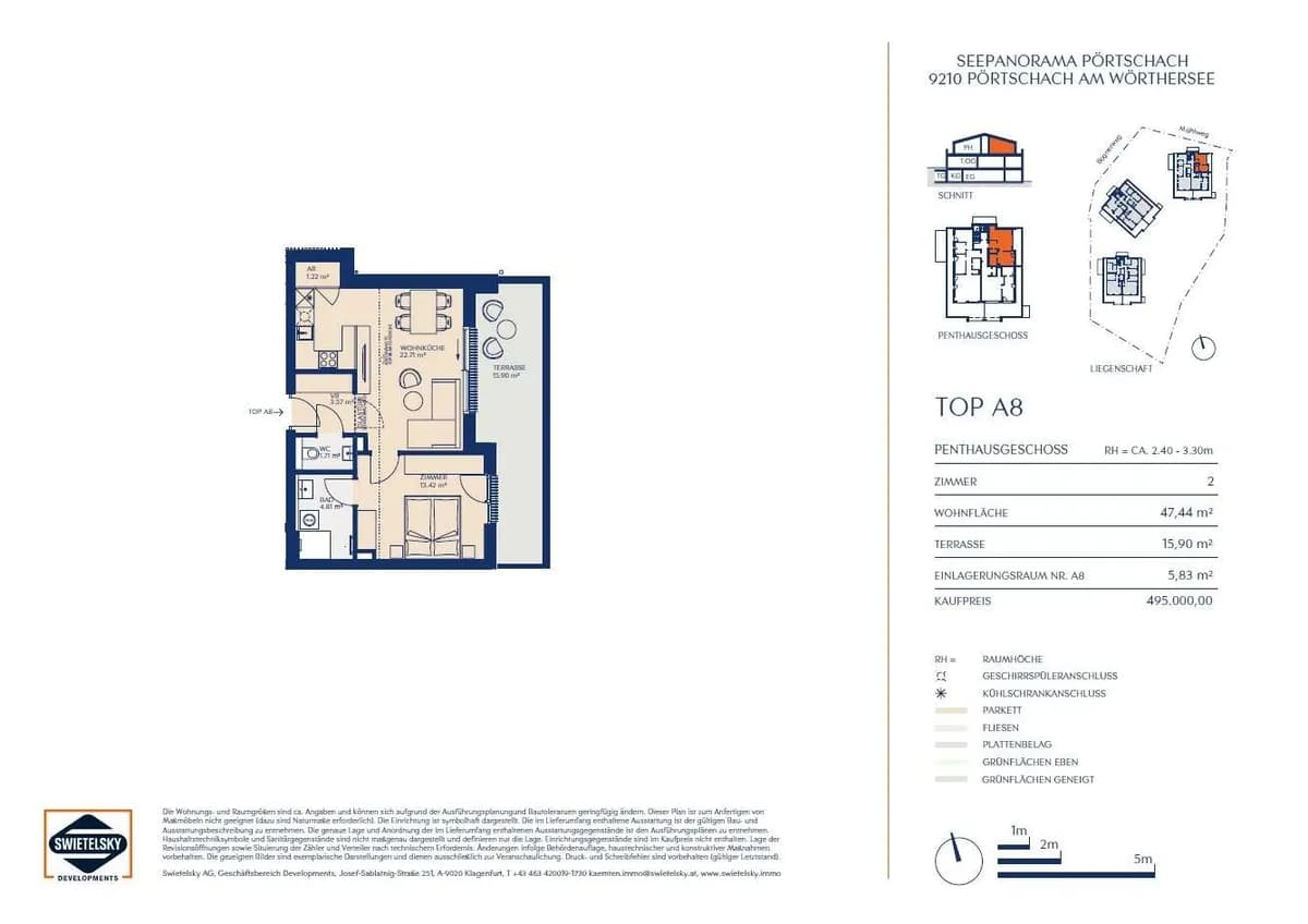 2-Zimmer-Wohnung kaufen in Klagenfurt Land – 47,44 m², € 495.000 – Bild 13 von 13