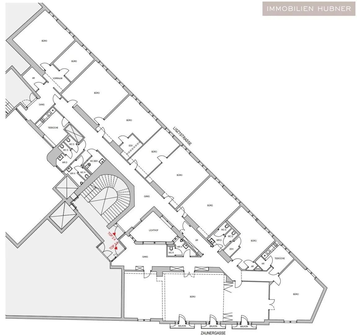 12-Zimmer-Gewerbeimmobilie mieten in Wien – 500 m², € 12.297 – Bild 17 von 20