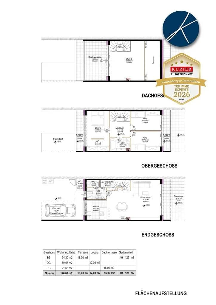 5-Zimmer-Haus kaufen in Tulln – 126,62 m², € 399.000 – Bild 7 von 7