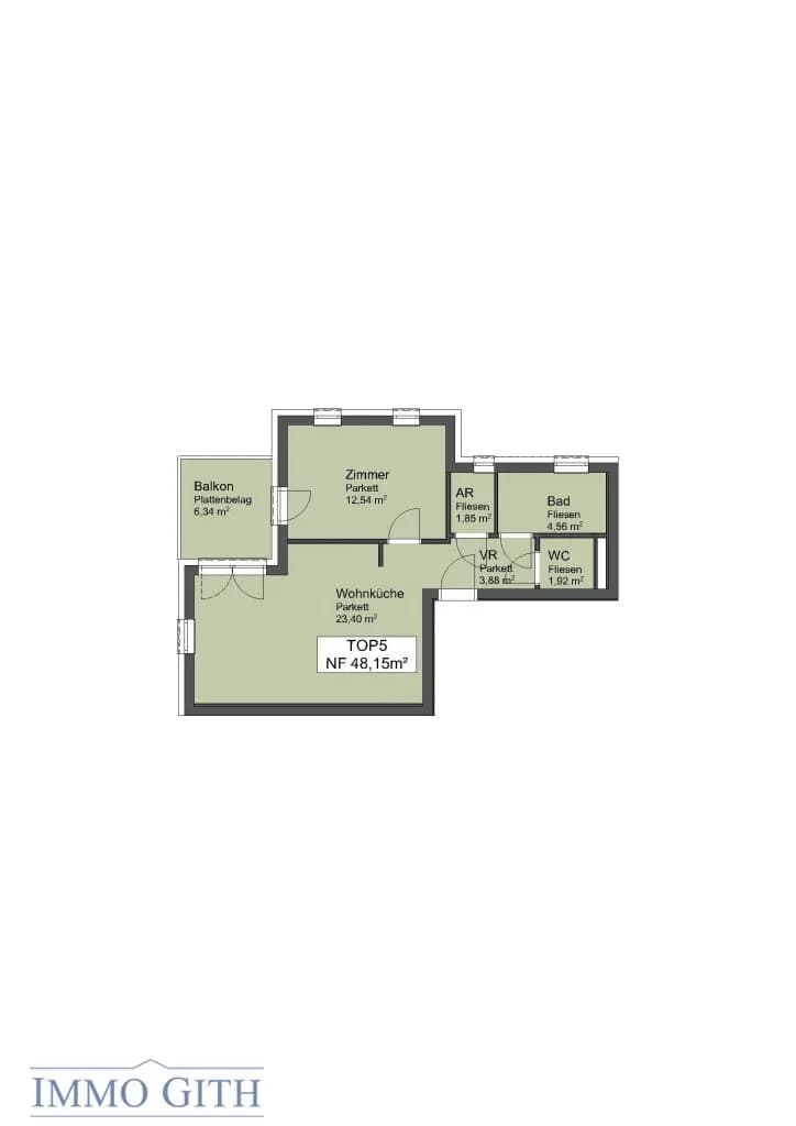 2-Zimmer-Wohnung kaufen in Mödling – 48,15 m², € 393.750 – Bild 9 von 9