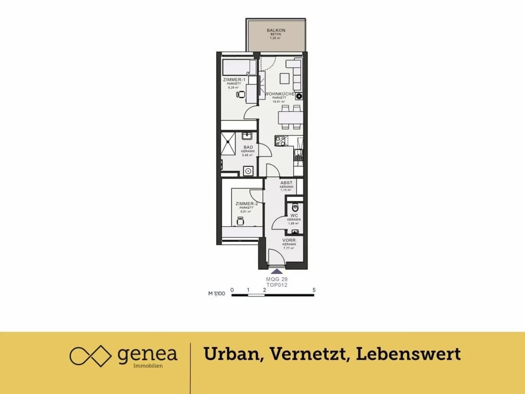 2-Zimmer-Wohnung mieten in Graz – 54,07 m², € 798 – Bild 2 von 20
