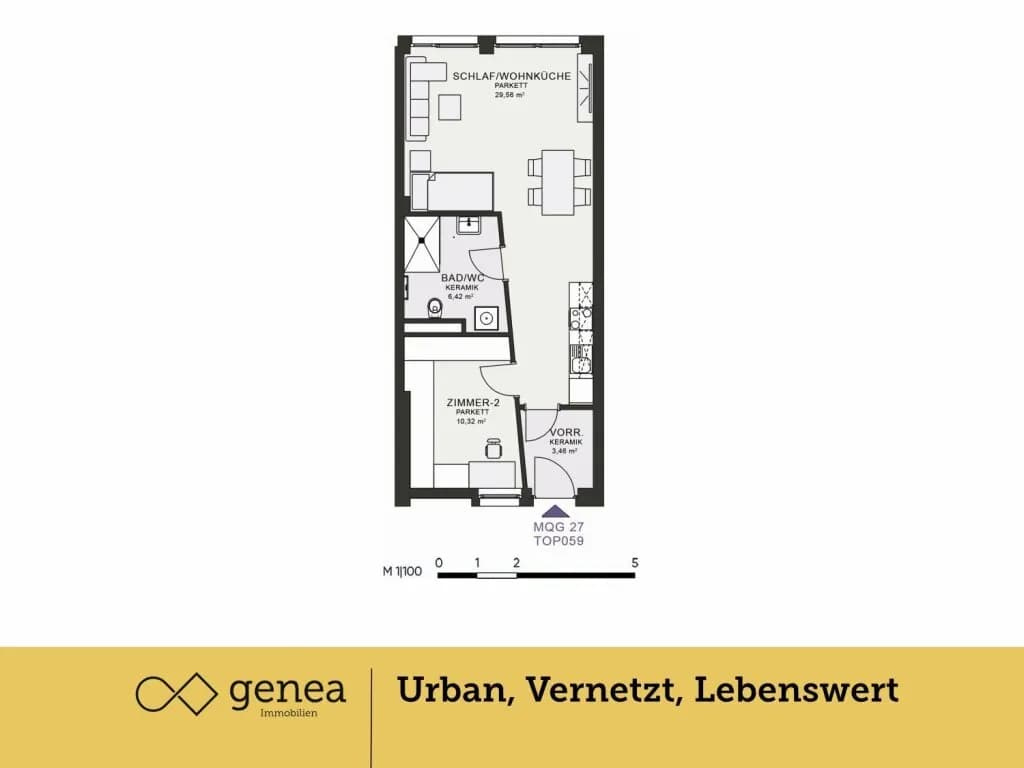 2-Zimmer-Wohnung mieten in Graz – 50,04 m², € 754 – Bild 2 von 20