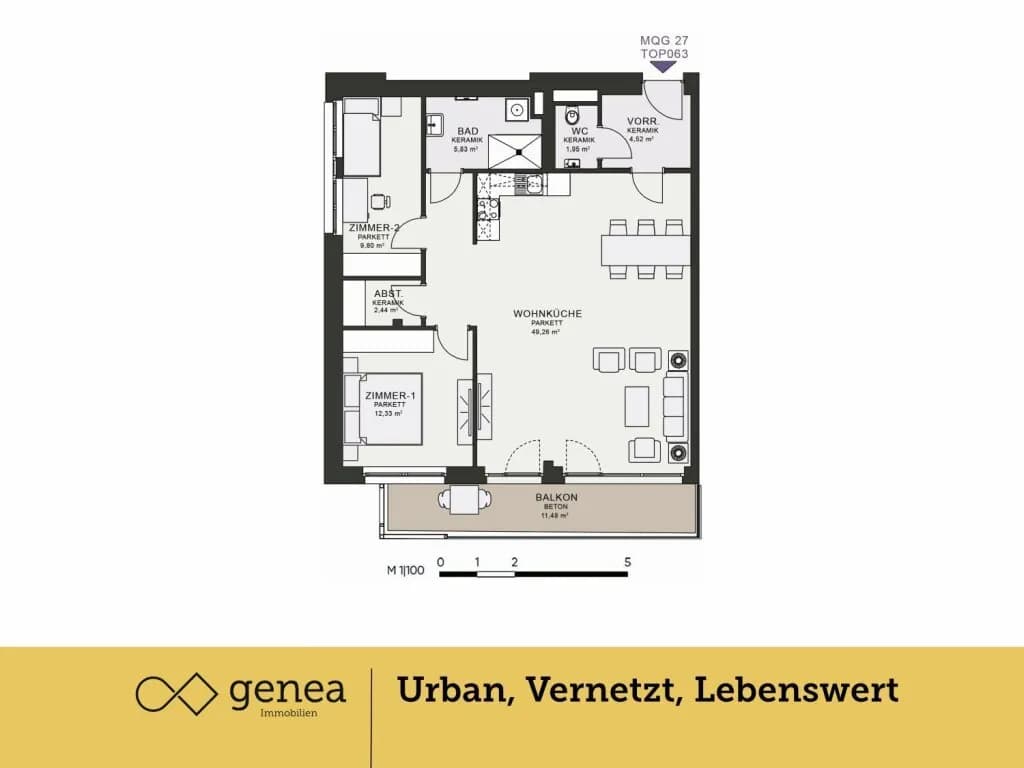 3-Zimmer-Wohnung mieten in Graz – 86,43 m², € 1.366 – Bild 2 von 20