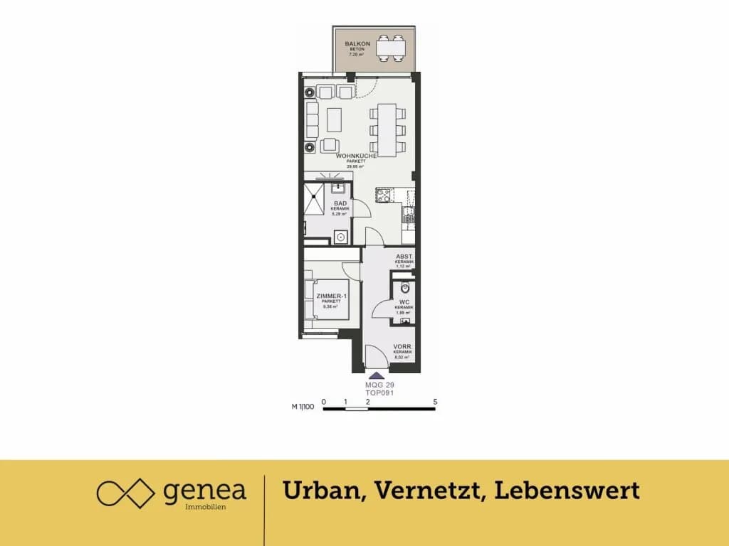 3-Zimmer-Wohnung mieten in Graz – 55,27 m², € 859 – Bild 2 von 20