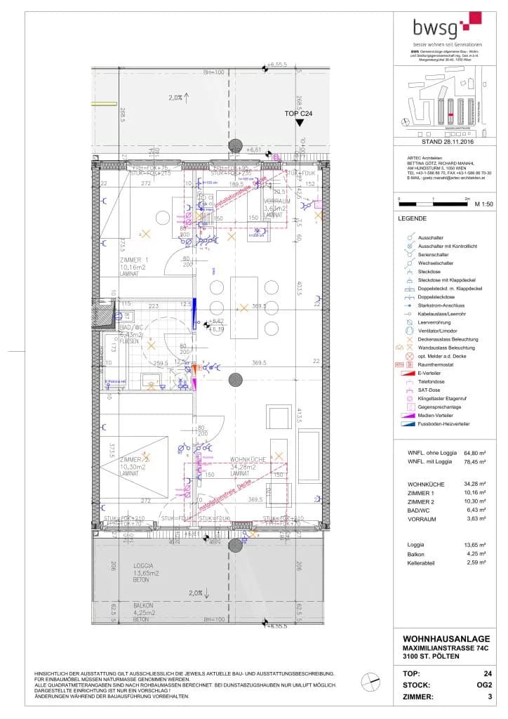 3-Zimmer-Wohnung mieten in Sankt Pölten – 64,8 m², € 802 – Bild 8 von 8