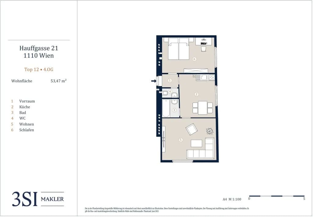 2-Zimmer-Wohnung mieten in Wien – 54 m², € 790 – Bild 13 von 13