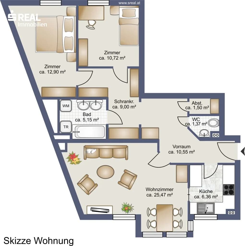 3-Zimmer-Wohnung kaufen in Wien – 83,02 m², € 385.000 – Bild 16 von 17