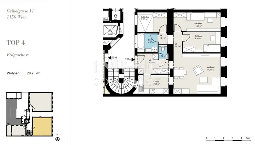 4-Zimmer-Wohnung kaufen in Wien – 78,7 m², € 195.000 – Bild 10 von 11