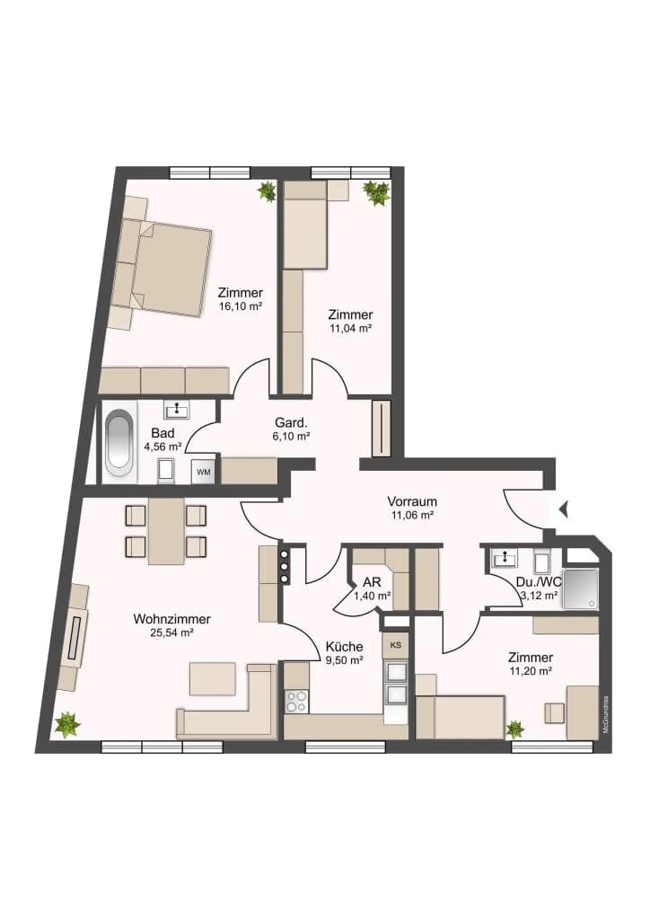 4-Zimmer-Wohnung kaufen in Neunkirchen – 100 m², € 149.000