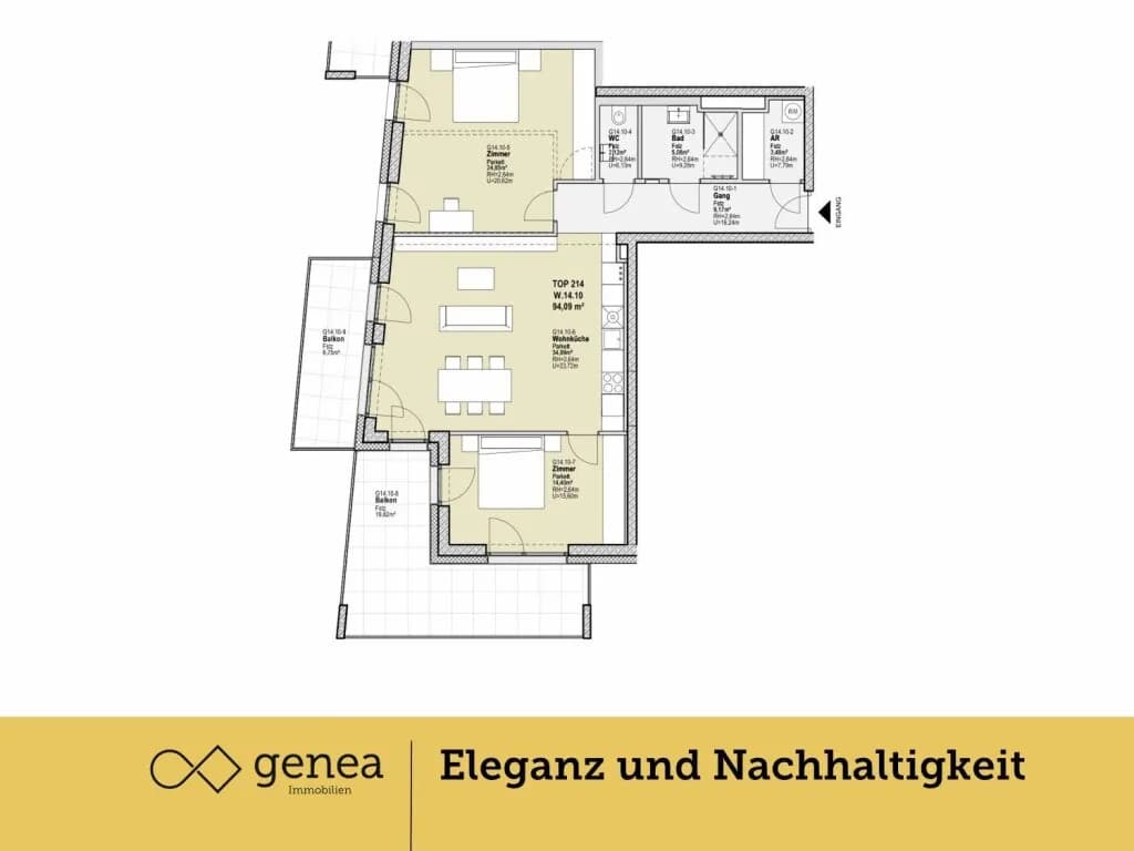 3-Zimmer-Wohnung kaufen in Graz – 93,54 m², € 533.631 – Bild 3 von 13