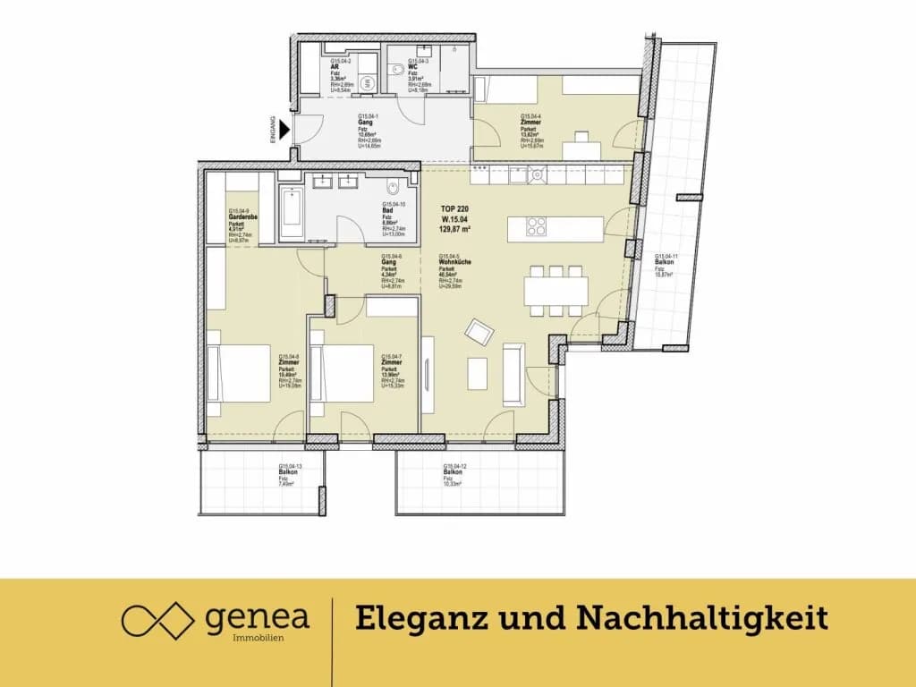 4-Zimmer-Wohnung kaufen in Graz – 129,87 m², € 790.918 – Bild 3 von 16