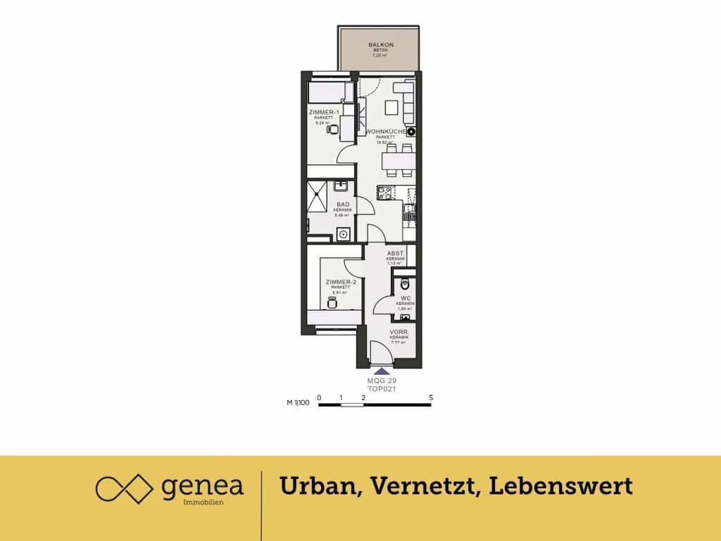 3-Zimmer-Wohnung mieten in Graz – 54,08 m², € 792 – Bild 2 von 20