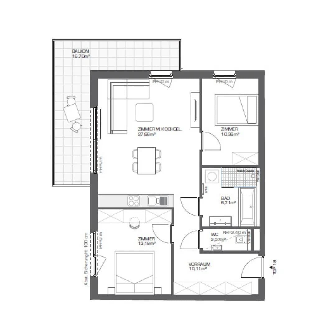 3-Zimmer-Wohnung kaufen in Wien – 70,08 m², € 500.055 – Bild 9 von 10