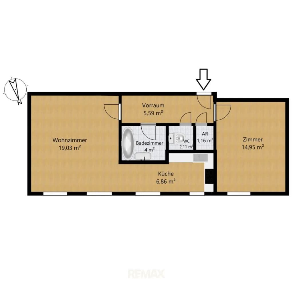 2-Zimmer-Wohnung kaufen in Wien – 52,98 m², € 262.000 – Bild 10 von 10