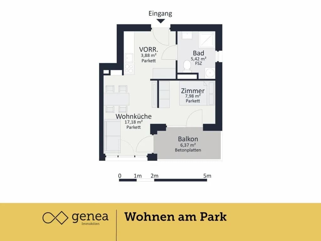 2-Zimmer-Wohnung kaufen in Graz – 34,52 m², € 247.000 – Bild 2 von 4