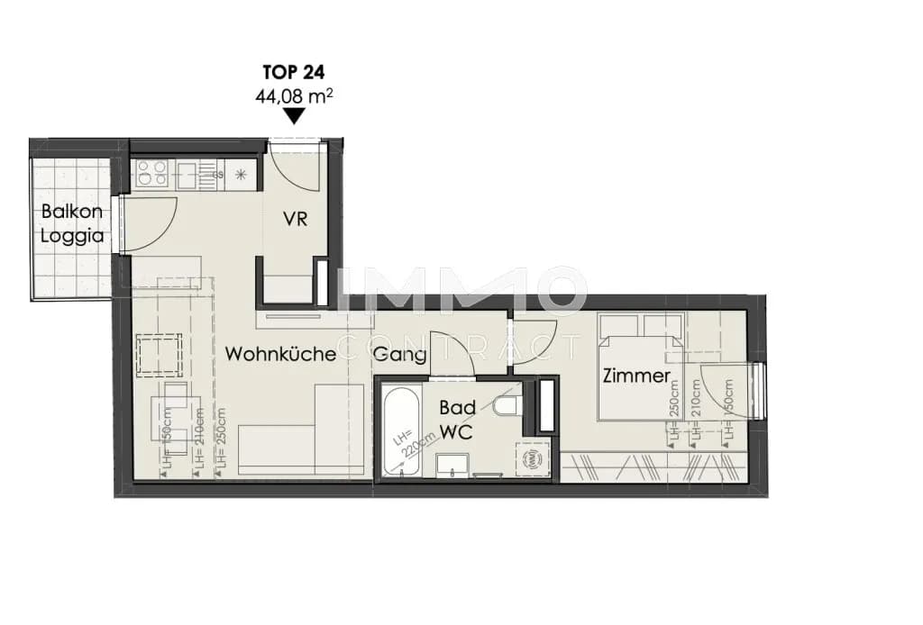2-Zimmer-Wohnung kaufen in Wien – 44,08 m², € 339.000 – Bild 10 von 11