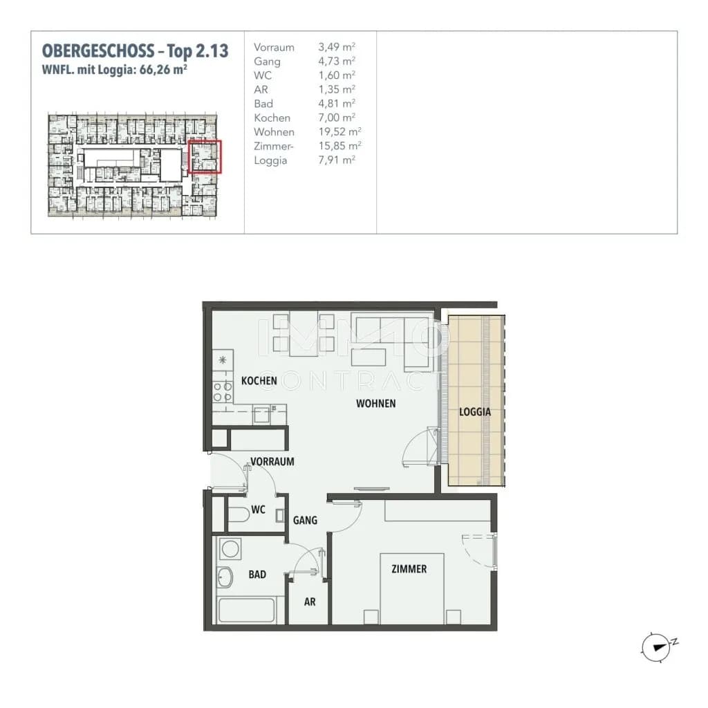 2-Zimmer-Wohnung kaufen in Wien – 58,35 m², € 334.400 – Bild 13 von 13