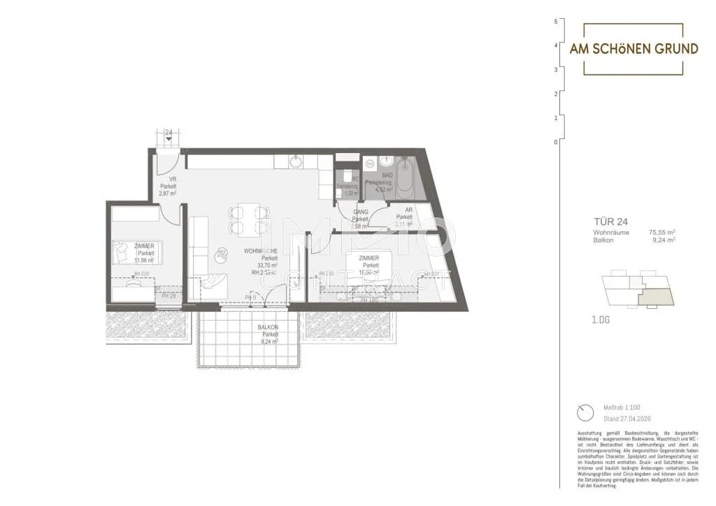 3-Zimmer-Wohnung kaufen in Wien – 75,55 m², € 463.000 – Bild 11 von 11
