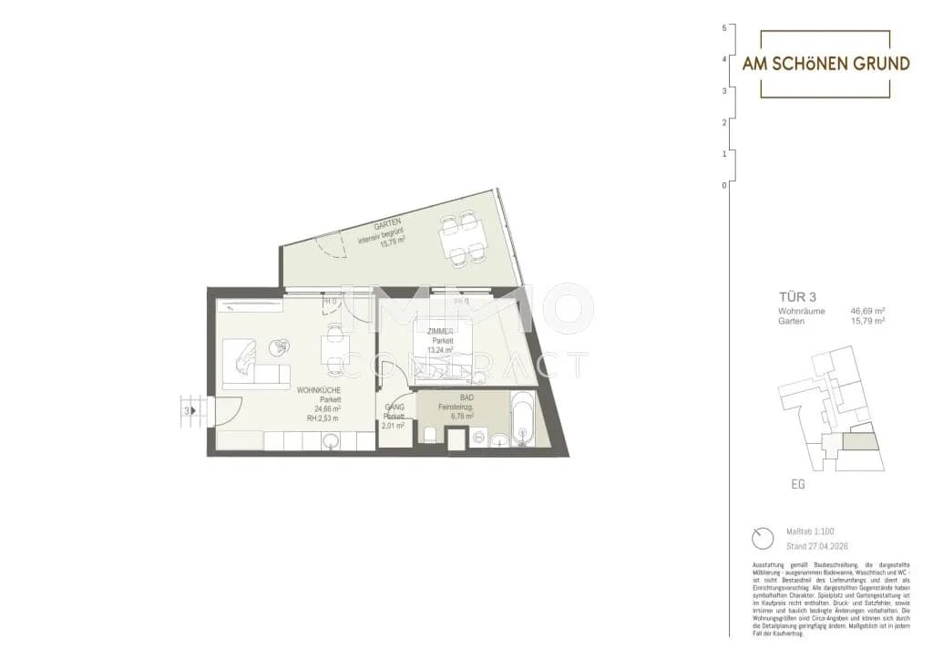 2-Zimmer-Wohnung kaufen in Wien – 46,69 m², € 270.800 – Bild 8 von 9