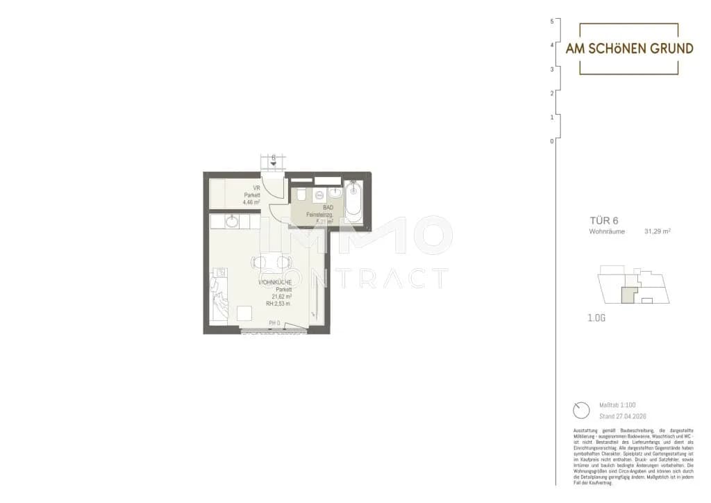 1-Zimmer-Wohnung kaufen in Wien – 31,29 m², € 172.100 – Bild 11 von 11