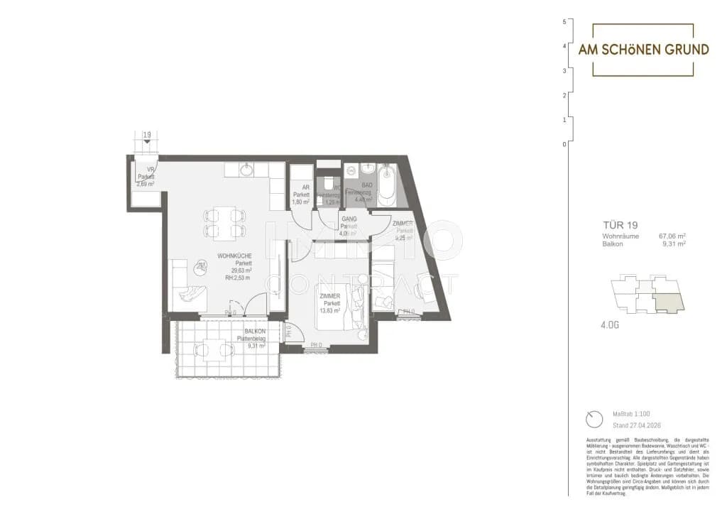 3-Zimmer-Wohnung kaufen in Wien – 67,06 m², € 406.100 – Bild 9 von 10