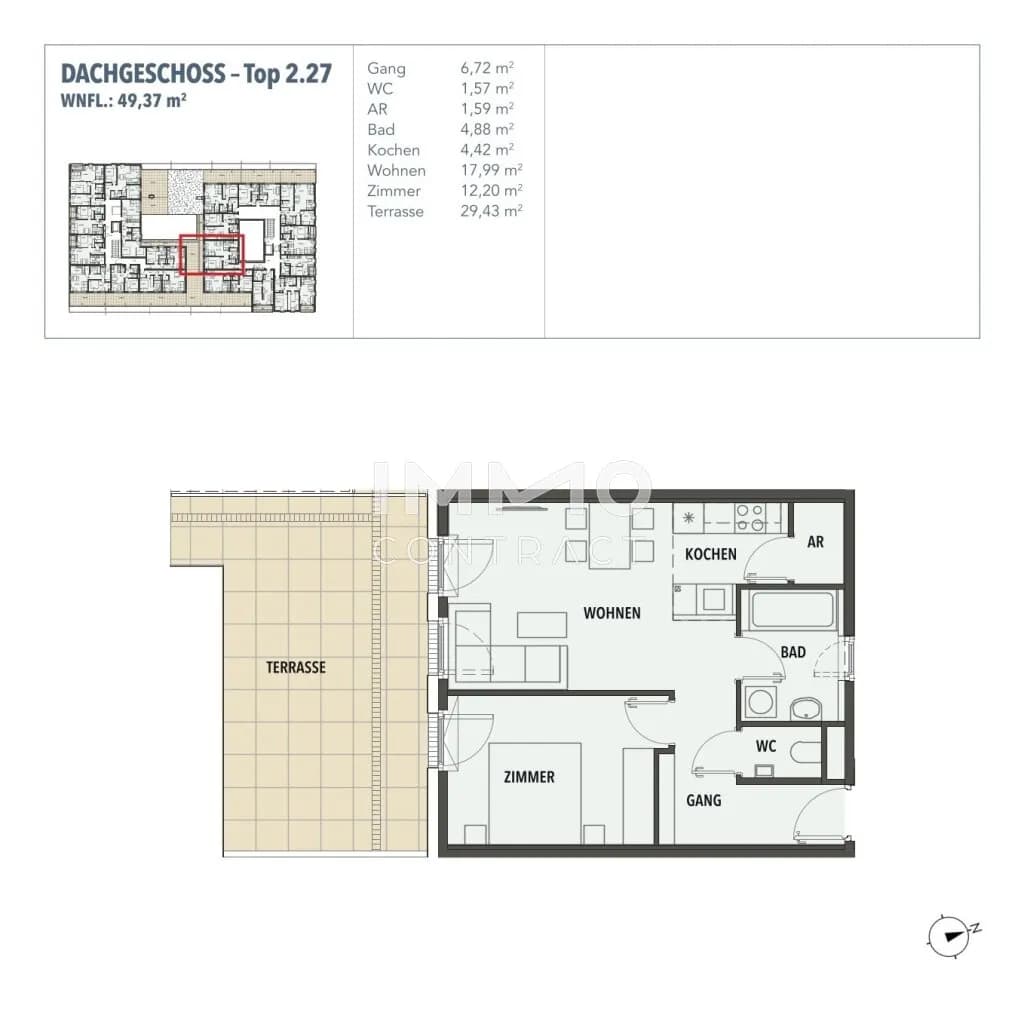 2-Zimmer-Wohnung kaufen in Wien – 49,37 m², € 314.323 – Bild 14 von 14