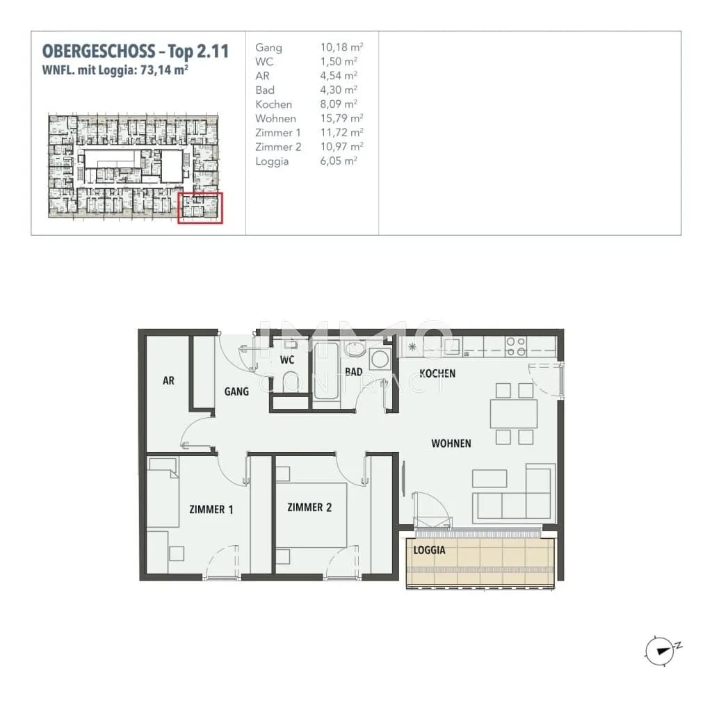 3-Zimmer-Wohnung kaufen in Wien – 67,09 m², € 371.000 – Bild 16 von 16