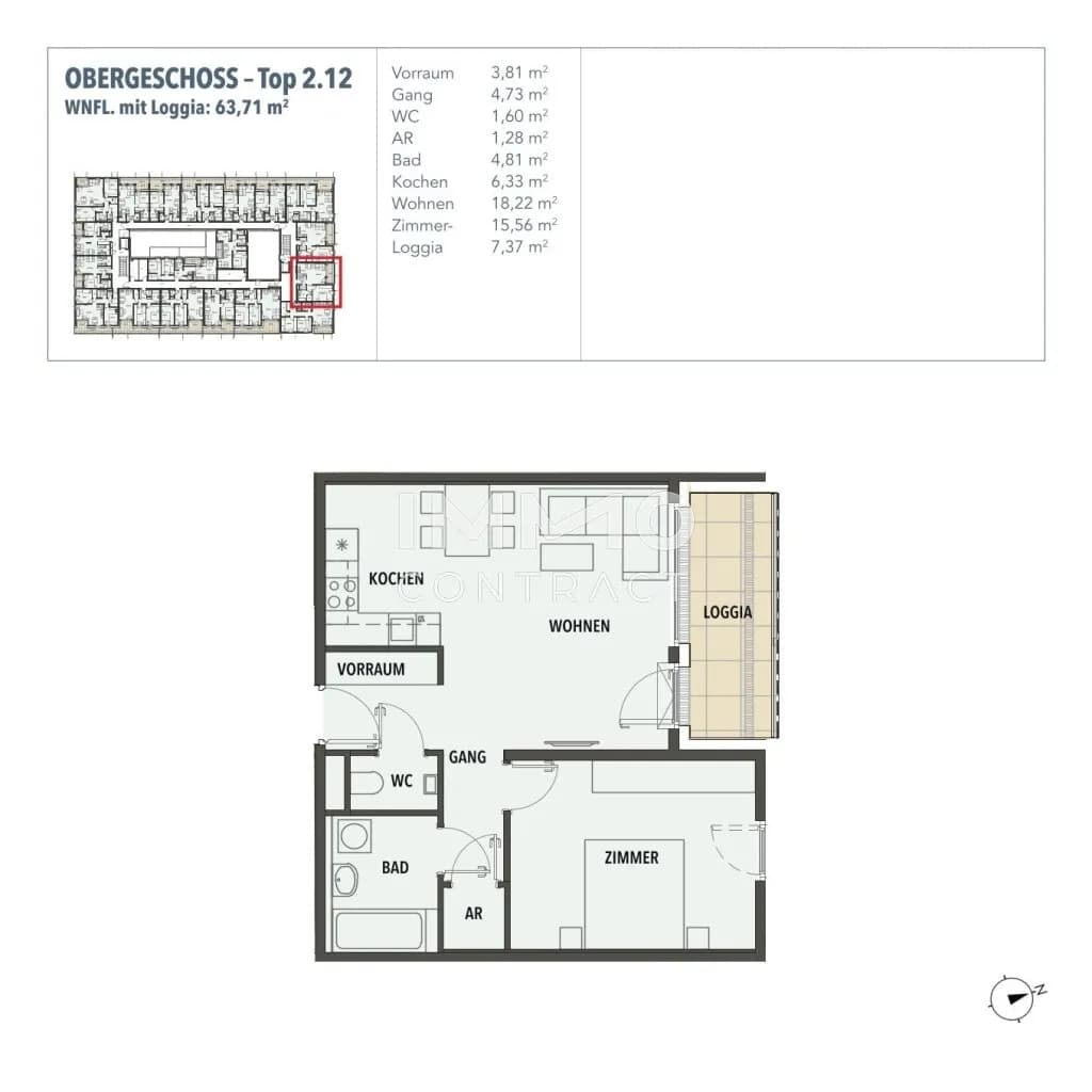 2-Zimmer-Wohnung kaufen in Wien – 56,34 m², € 296.390 – Bild 14 von 14