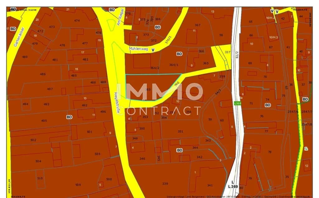Grundstück kaufen in Oberwart – 1 009 m², € 55.000 – Bild 2 von 6