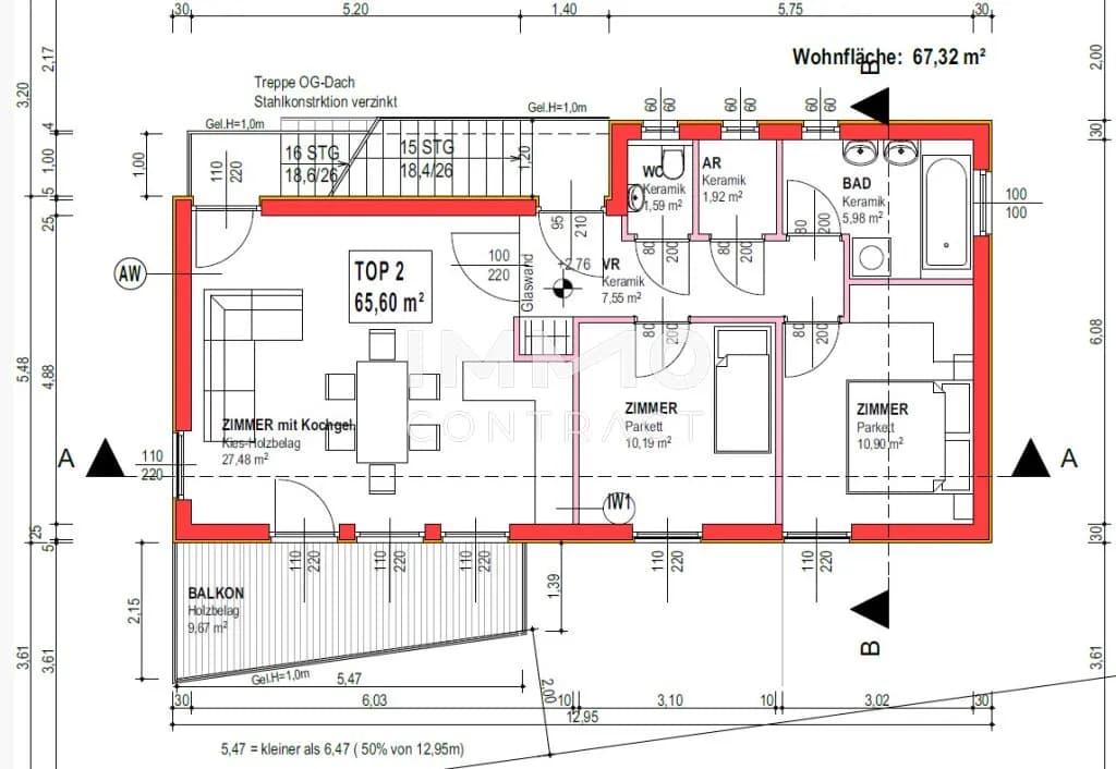 3-Zimmer-Wohnung kaufen in Wien – 67,32 m², € 489.000 – Bild 16 von 17