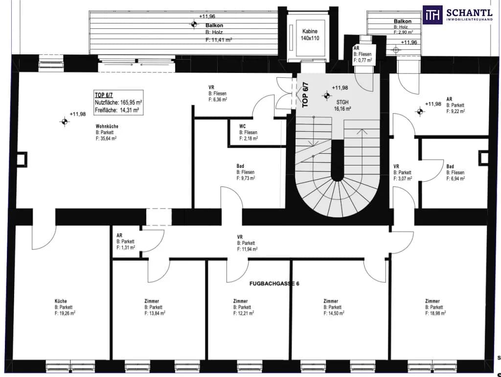 6-Zimmer-Wohnung kaufen in Wien – 165,95 m², € 1.300.000 – Bild 16 von 16