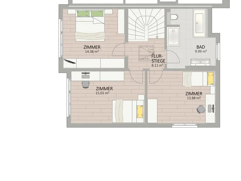 5-Zimmer-Haus kaufen in Wien – 118,94 m², € 812.900 – Bild 3 von 6
