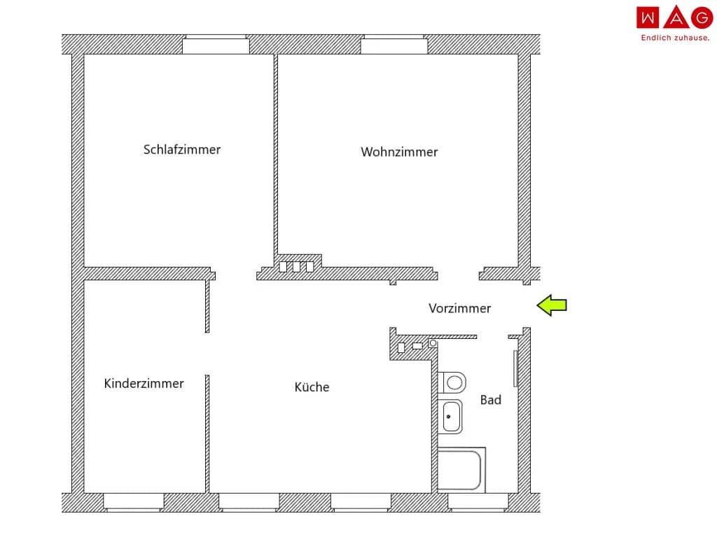 3-Zimmer-Wohnung mieten in Leoben – 68,6 m², € 560 – Bild 6 von 6