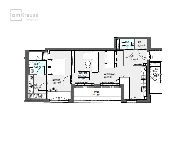 2-Zimmer-Wohnung kaufen in Wien – 68,85 m², € 370.000 – Bild 4 von 11