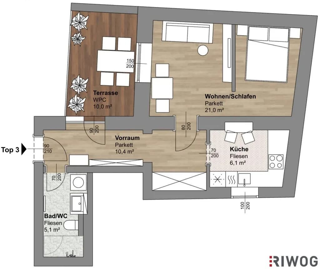 2-Zimmer-Wohnung kaufen in Wien – 42,6 m², € 269.000 – Bild 28 von 28