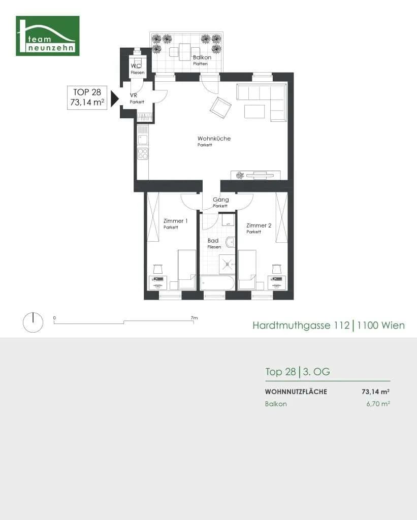 3-Zimmer-Wohnung kaufen in Wien – 73,14 m², € 345.000 – Bild 17 von 17