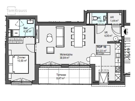 2-Zimmer-Wohnung kaufen in Wien – 53,22 m², € 396.000 – Bild 4 von 11