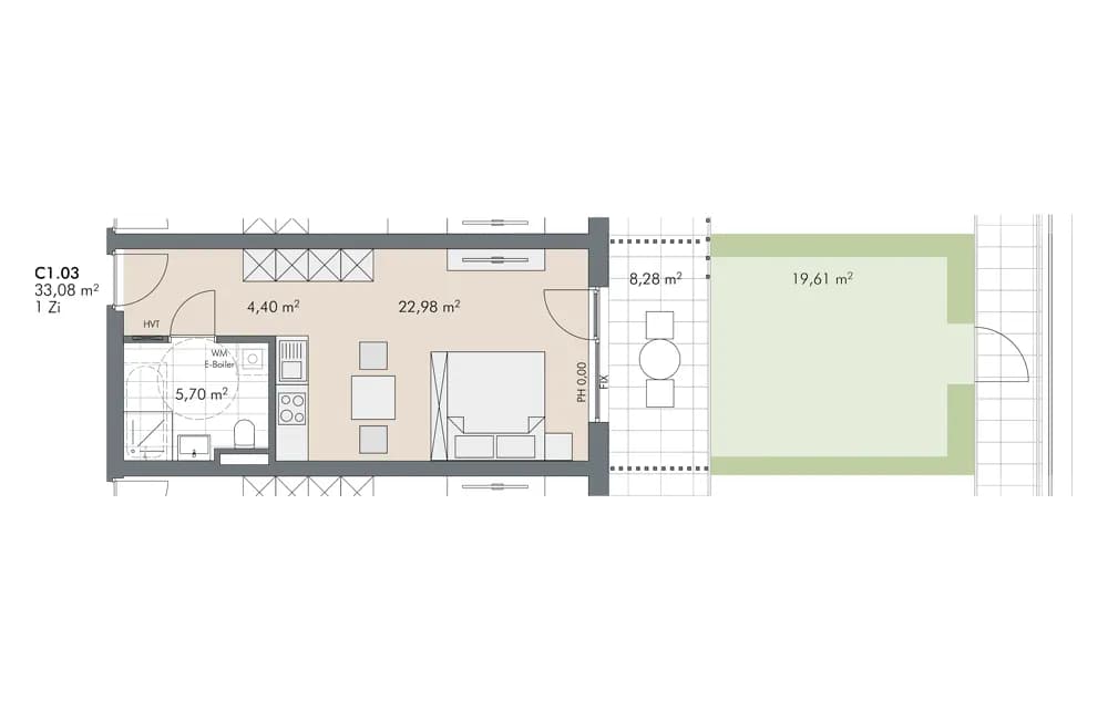 1-Zimmer-Wohnung kaufen in Schwaz – 32,42 m², € 248.450 – Bild 14 von 14