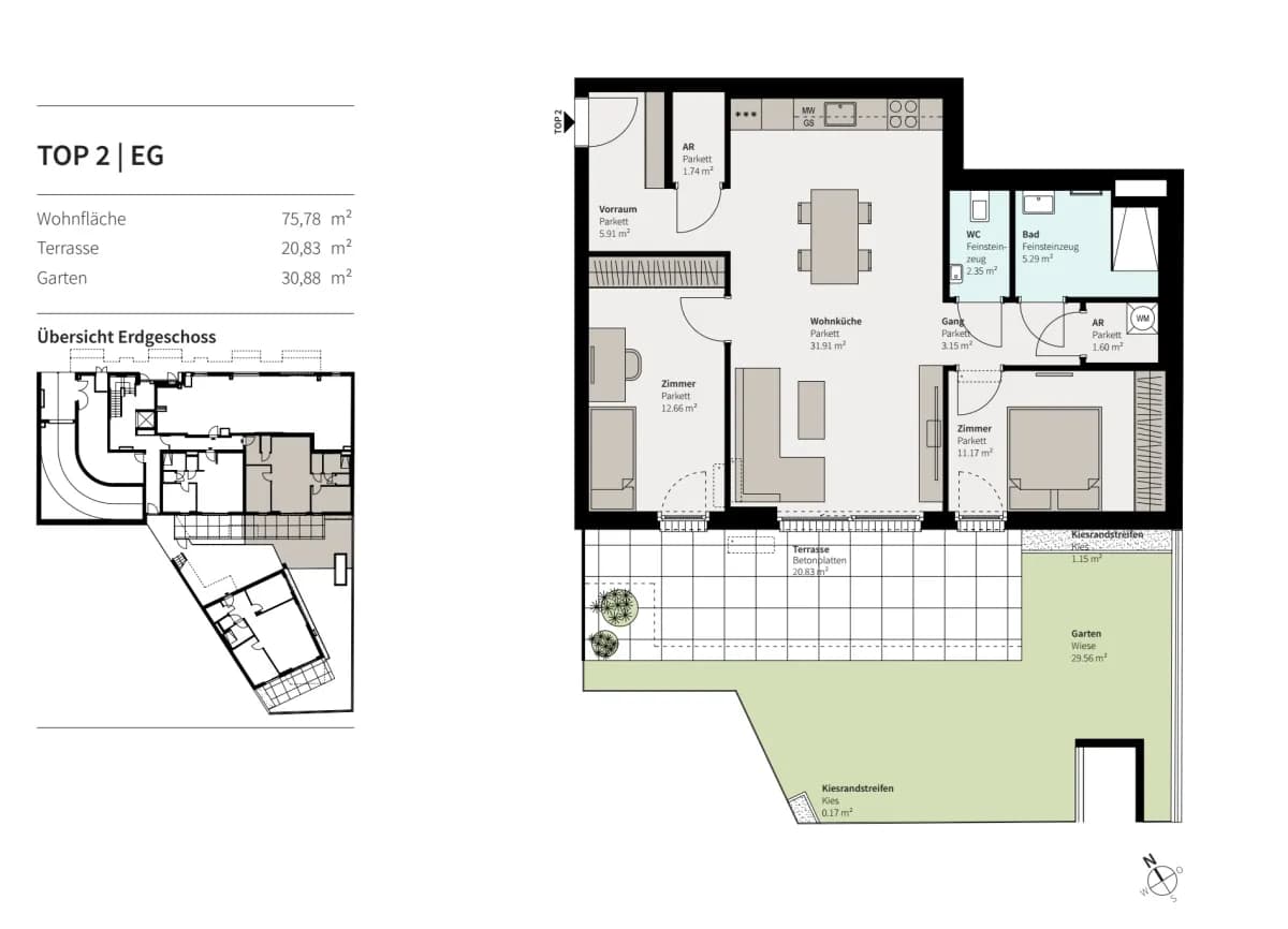3-Zimmer-Wohnung kaufen in Wien – 75,79 m², € 447.000 – Bild 16 von 20