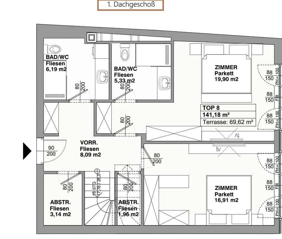 3-Zimmer-Wohnung kaufen in Wien – 141,18 m², € 1.760.000 – Bild 19 von 24