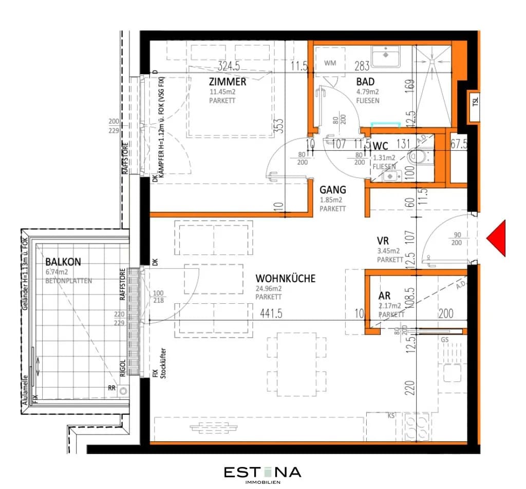2-Zimmer-Wohnung kaufen in Wien – 50,5 m², € 285.000 – Bild 15 von 15