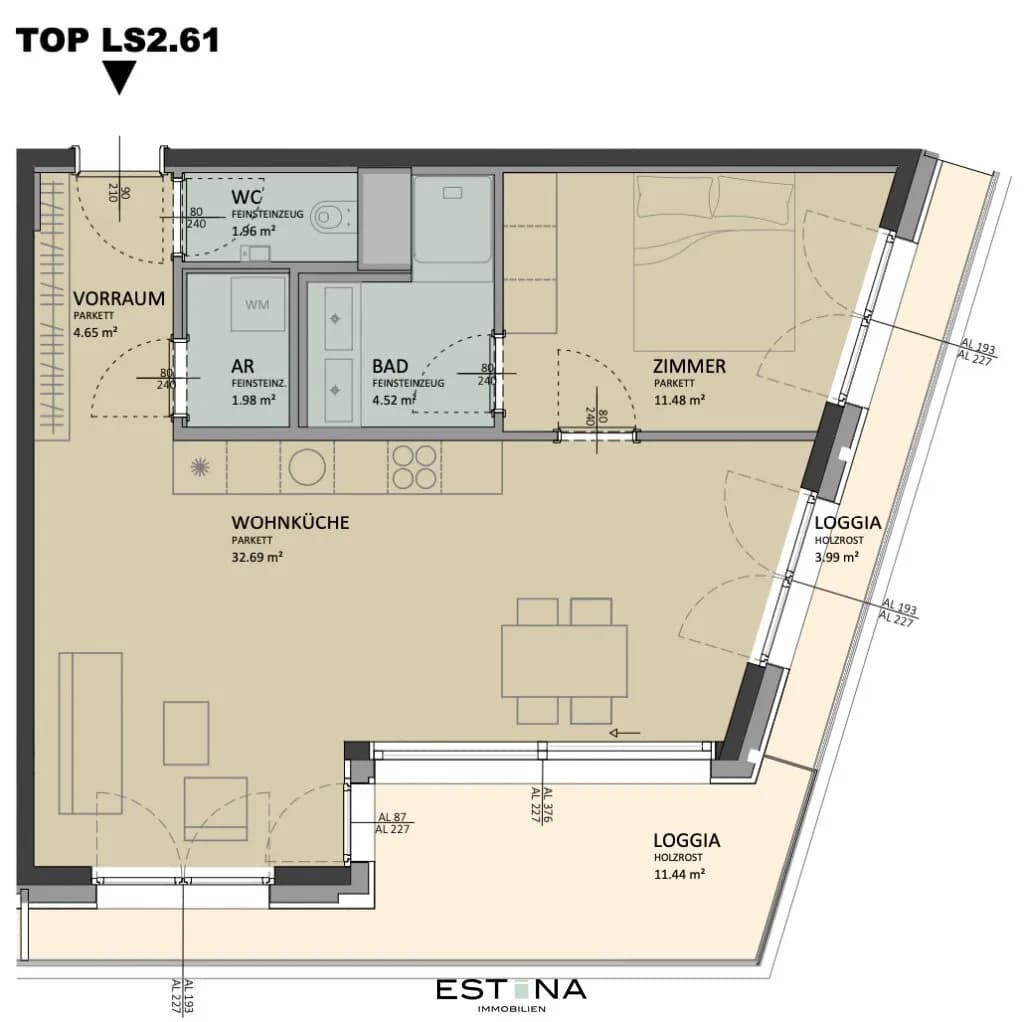 2-Zimmer-Wohnung kaufen in Wien – 57,33 m², € 580.000 – Bild 19 von 19
