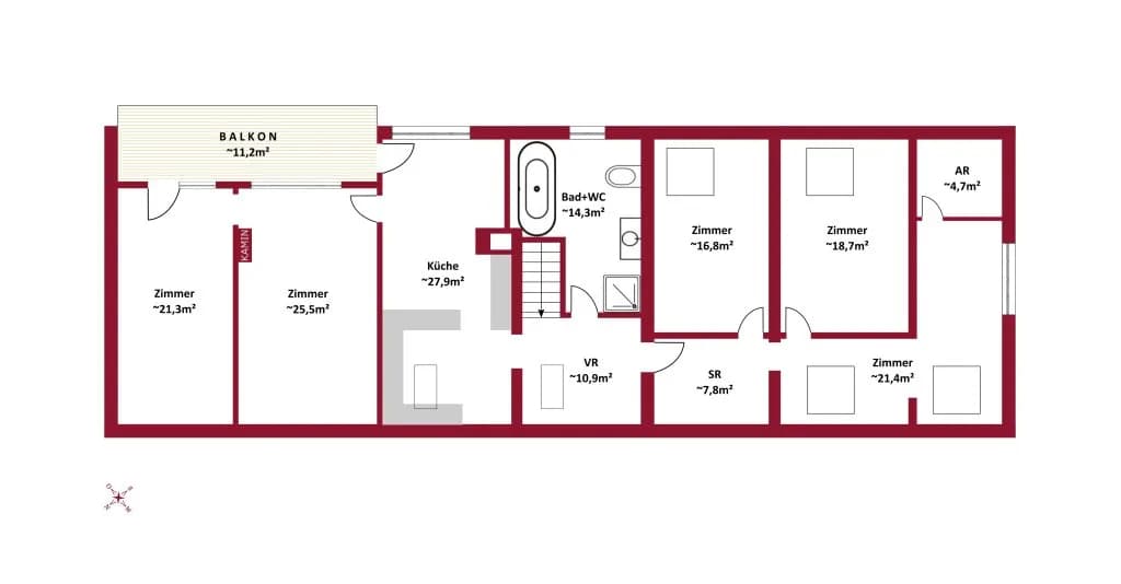 7-Zimmer-Immobilie kaufen in Baden – 243,85 m², € 899.000 – Bild 20 von 20